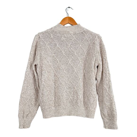 Vintage Alfred Dunner Floral Flower Embroidered Grandma Knit Sweater Top petite - Picture 2 of 5